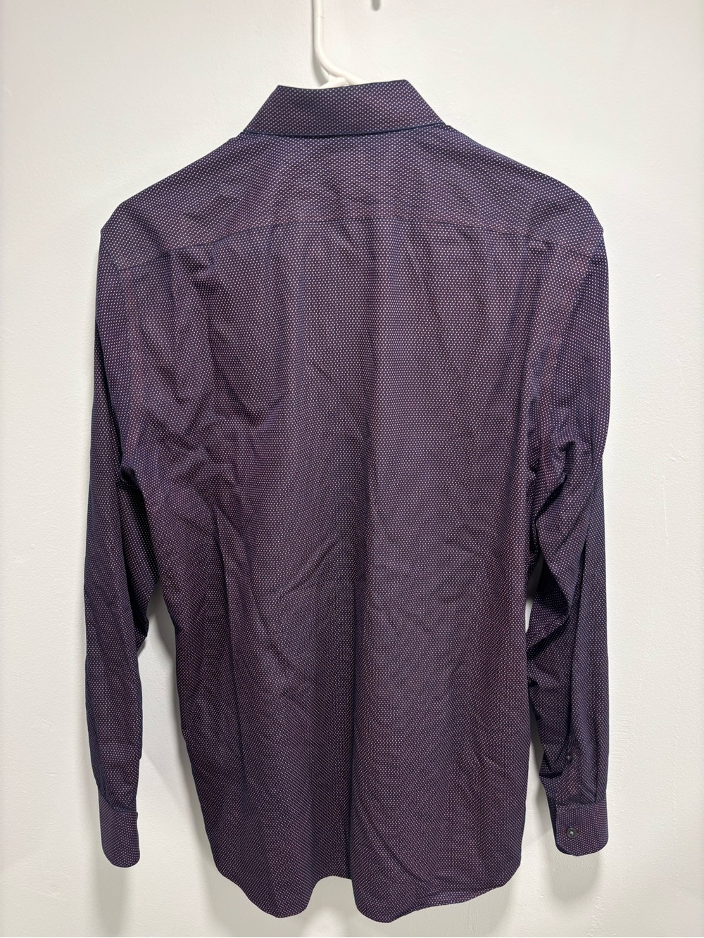 Banana Republic Purple Patterned Men's Dress Shirt Large